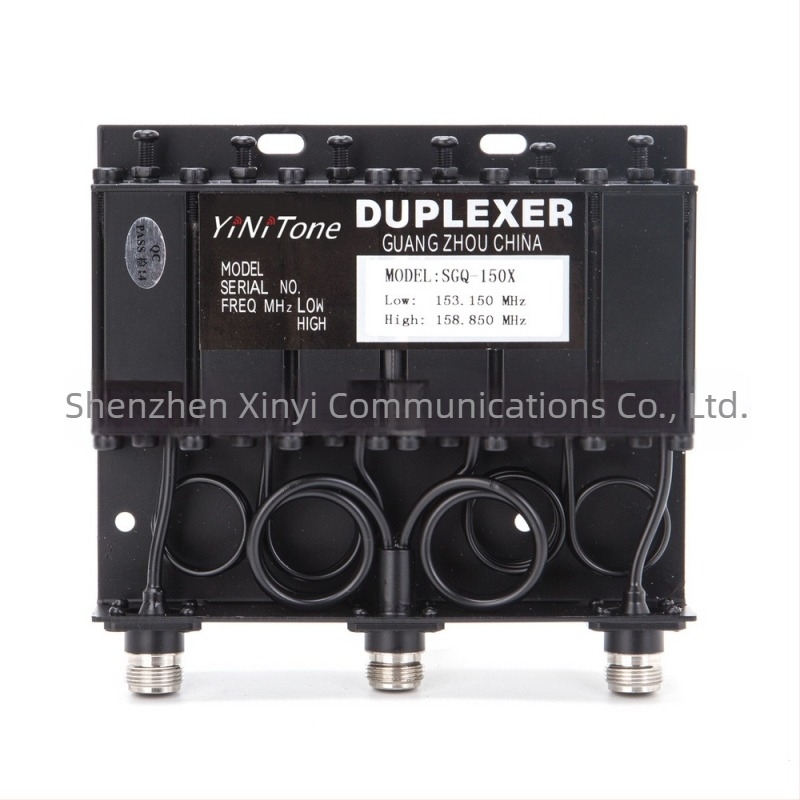 SGQ-150X 10W hordozható duplexer VHF Walkie-Talkie átjátszó állomáshoz, 136–174MHz, sávszélesség ±100kHz