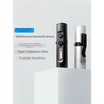 Újratölthető lítium-akkumulátoros kulcstartó zseblámpa Waiord LED-chip-pel, mágneses kültéri autó világítás