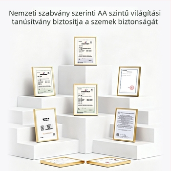 Szemvédő LED asztali lámpa, USB tápegység, három színhőmérséklet 3000K/4000K/6500K, érintéses kapcsoló, ABS árnyékoló