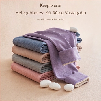 Gyermekek vastagított termo nadrág – uniszex, belső fleece bélés, gyapjú keverék, középmagas derékvonal, ősz-téli szezon, 3–8 éves