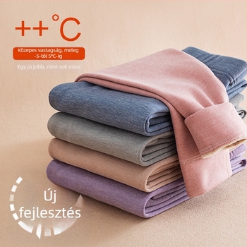 Gyermekek vastagított termo nadrág – uniszex, belső fleece bélés, gyapjú keverék, középmagas derékvonal, ősz-téli szezon, 3–8 éves