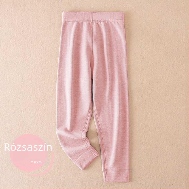 Gyermekek vastagított termo nadrág – uniszex, belső fleece bélés, gyapjú keverék, középmagas derékvonal, ősz-téli szezon, 3–8 éves