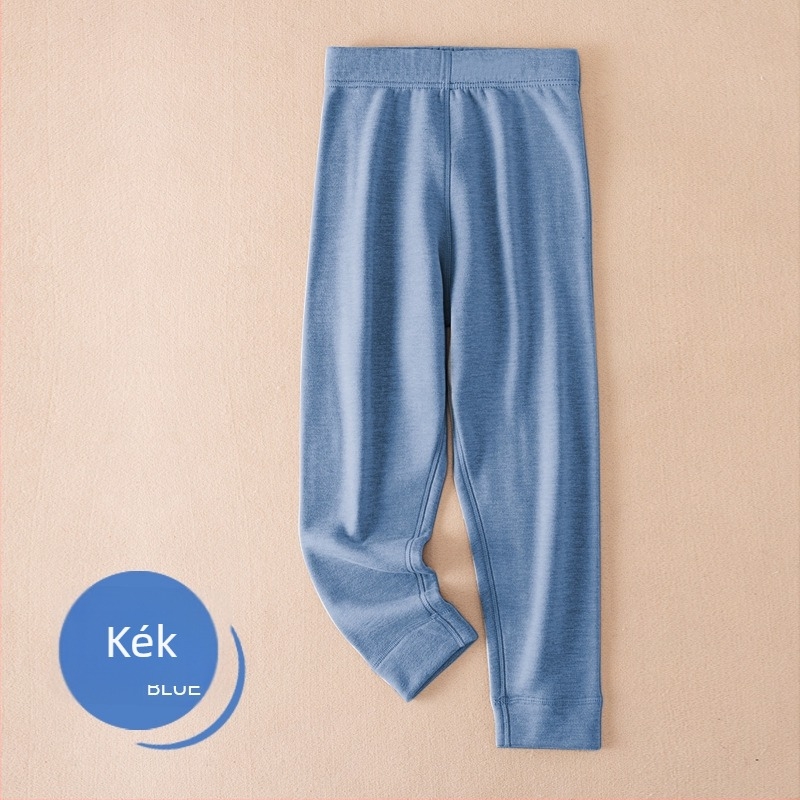 Gyermekek vastagított termo nadrág – uniszex, belső fleece bélés, gyapjú keverék, középmagas derékvonal, ősz-téli szezon, 3–8 éves