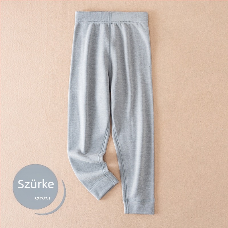 Gyermekek vastagított termo nadrág – uniszex, belső fleece bélés, gyapjú keverék, középmagas derékvonal, ősz-téli szezon, 3–8 éves