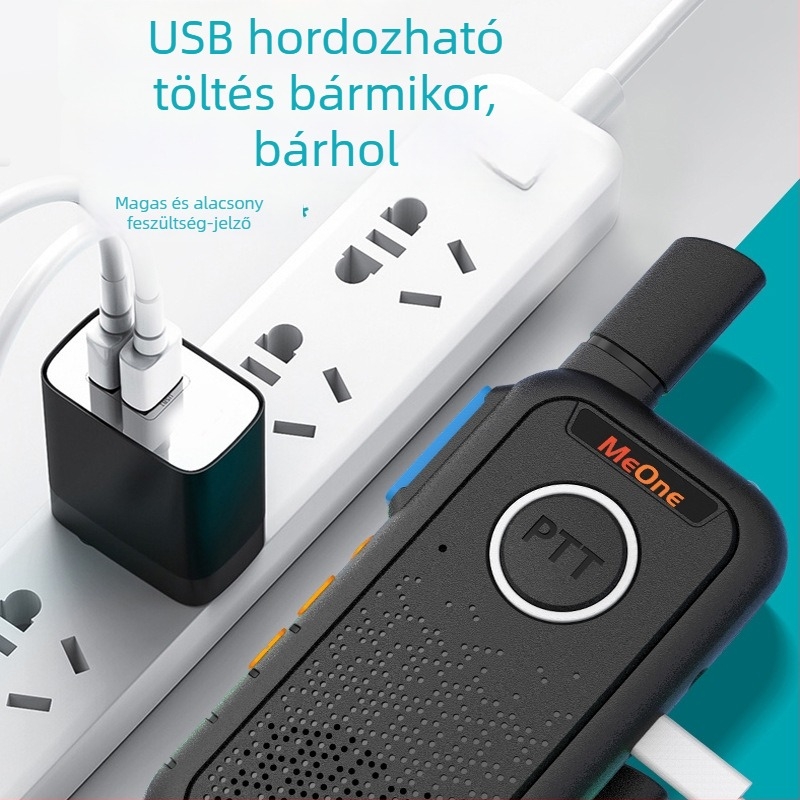 MEONE M1S professzionális kézi rádió – 400–470 MHz, 5 W kimenő teljesítmény, 16 csatorna, 3,7 V üzemfeszültség, 48 óra akkumulátor-üzemidő