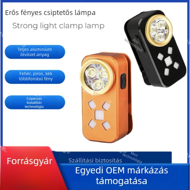 Mini kézi LED lámpa USB töltéssel, 6W, legfeljebb 500 lm, 500 mAh, IP45, alumínium ötvözet burkolat