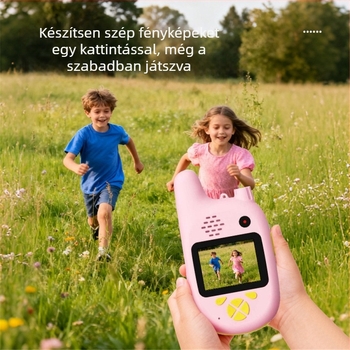 Gyerekeknek szóló videó intercom LCD-kijelzővel, akár 1,5 km hatótáv, 2G hálózat, 1000 mAh Li-ion akkumulátor