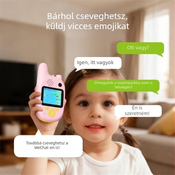 Gyerekeknek szóló videó intercom LCD-kijelzővel, akár 1,5 km hatótáv, 2G hálózat, 1000 mAh Li-ion akkumulátor