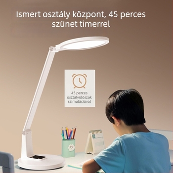 Iskolai íróasztali lámpa szemvédő funkcióval, CRI ≥90, AA-os megvilágítás, érintéses kapcsoló, CE tanúsítvány, 220V