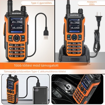Baofeng UV21PRO UV-két sávos kézibeszélő walkie-talkie, 5W, 999 csatorna, 136-174/400-520 MHz, 2800mAh Akkumulátor, kijelzővel