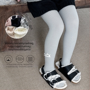 Gyermekeknek készült leggings ősz-tél, vékony bolyhos belsővel, koreai stílusú lányoknak
