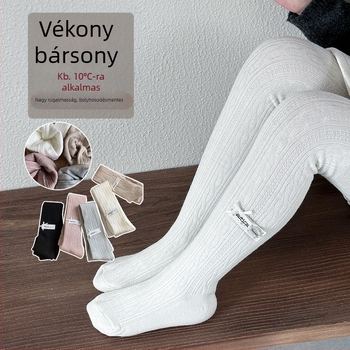Gyermekeknek készült leggings ősz-tél, vékony bolyhos belsővel, koreai stílusú lányoknak