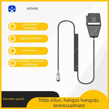 Yipai CB-4 kézi mikrofon autórádióhoz Cobra PR240/350/375/550/317 – 10–50 km hatótáv, interferencia elleni védelem, elem nélkül