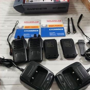 Baofeng BF-888S analóg kézi rádió, 16 csatorna, 3 km hatótávolság, 5 W kimenet, 1500 mAh akkumulátor, porálló