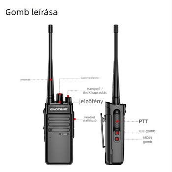 Baofeng BF-6600 professzionális nagy teljesítményű kézi rádió, 400-470 MHz, 5W, 16 csatorna, 7.4V, 180 perc akkumulátor-élettartam