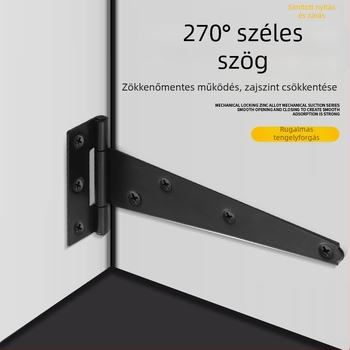 T alakú csuklópánt ajtók és kerítésekhez, vasból, sajtolt, termékkód 271