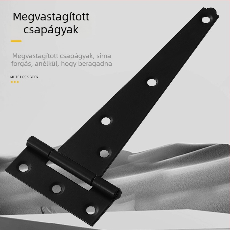 T alakú csuklópánt ajtók és kerítésekhez, vasból, sajtolt, termékkód 271