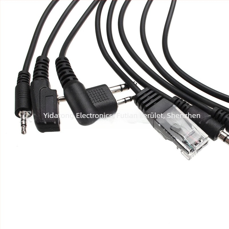 8–in–1 USB frekvencia-programozó kábel interkomokhoz — elem nélkül; frekvenciatartomány 1,5–3 km; kompatibil minden interkom modelllel