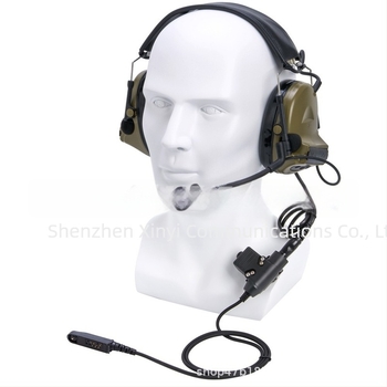 BAOFENG UV-9R-hez audio kiegészítők: PTT taktikai headset, kommunikációs tartomány 10–50 km, akkumulátor nélkül, ütésálló
