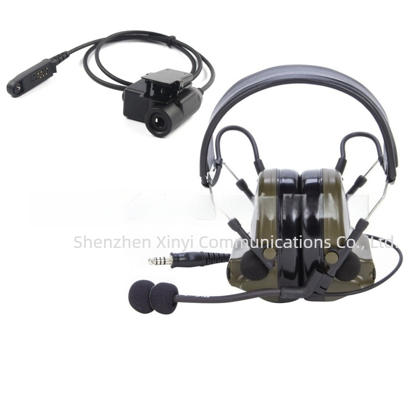 BAOFENG UV-9R-hez audio kiegészítők: PTT taktikai headset, kommunikációs tartomány 10–50 km, akkumulátor nélkül, ütésálló