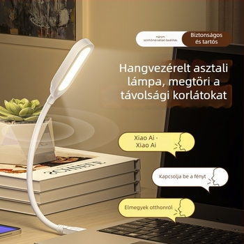 Asztali lámpa hangvezérléssel – USB tápegység, LED világítás, CRI ≥95, feszültség ≤36V, éjszakai fény