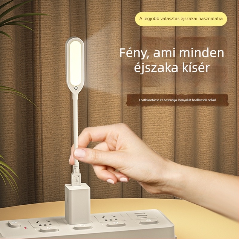 Asztali lámpa hangvezérléssel – USB tápegység, LED világítás, CRI ≥95, feszültség ≤36V, éjszakai fény
