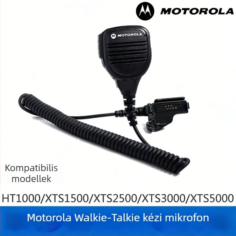 Motorola interkom kézibeszélő mikrofon HT1000/ XTS1500/2500/3000/5000-hoz – zavarmentes működés, hatótáv 1,5–3 km