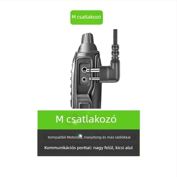 SMP418/A8-hoz vezetékes headset M-head mikrofonnal, kompatibil 458/468/818, 120 cm kábel, hatótávolság 1,5–3 km
