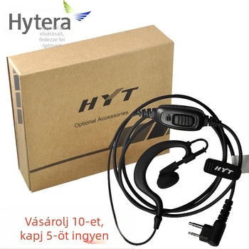 HYT Easycom 500S Walkie Talkie fejhallgató, hatótávolság 5–10 km, porálló, akkumulátor nélkül, kompatibilis TD500 PD500 TC700 TC610 BD500