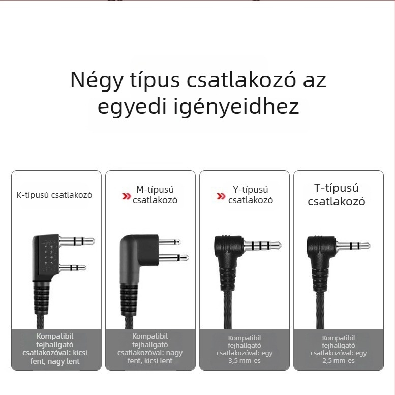 HYT Easycom 500S Walkie Talkie fejhallgató, hatótávolság 5–10 km, porálló, akkumulátor nélkül, kompatibilis TD500 PD500 TC700 TC610 BD500