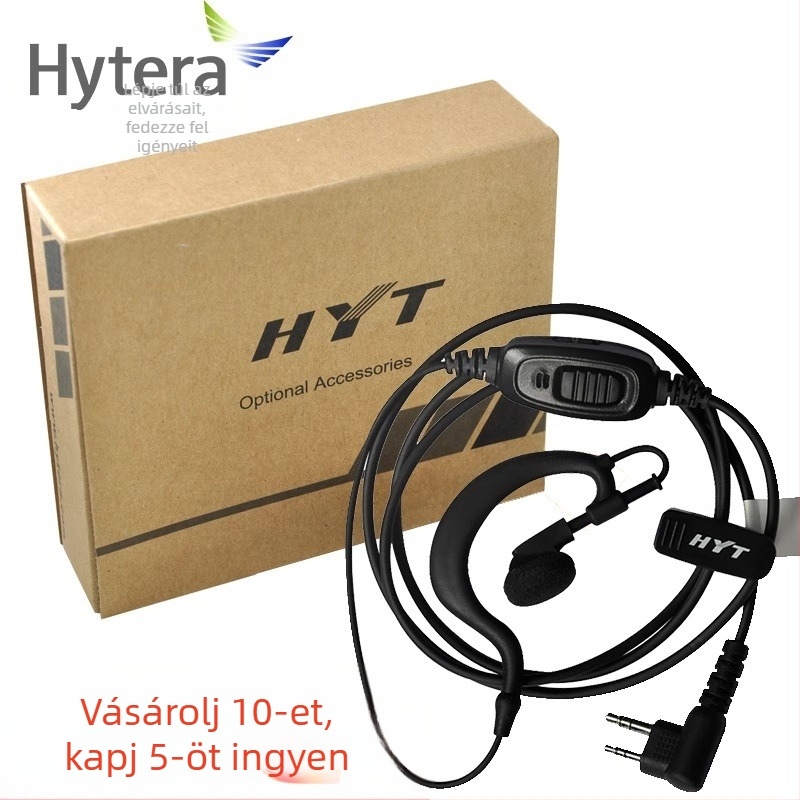 HYT Easycom 500S Walkie Talkie fejhallgató, hatótávolság 5–10 km, porálló, akkumulátor nélkül, kompatibilis TD500 PD500 TC700 TC610 BD500