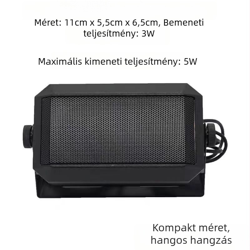Külső hangszóró autórádióhoz és walkie-talkie-hoz, 8 Ω, 5 W, univerzális kompatibilitás, ütésálló