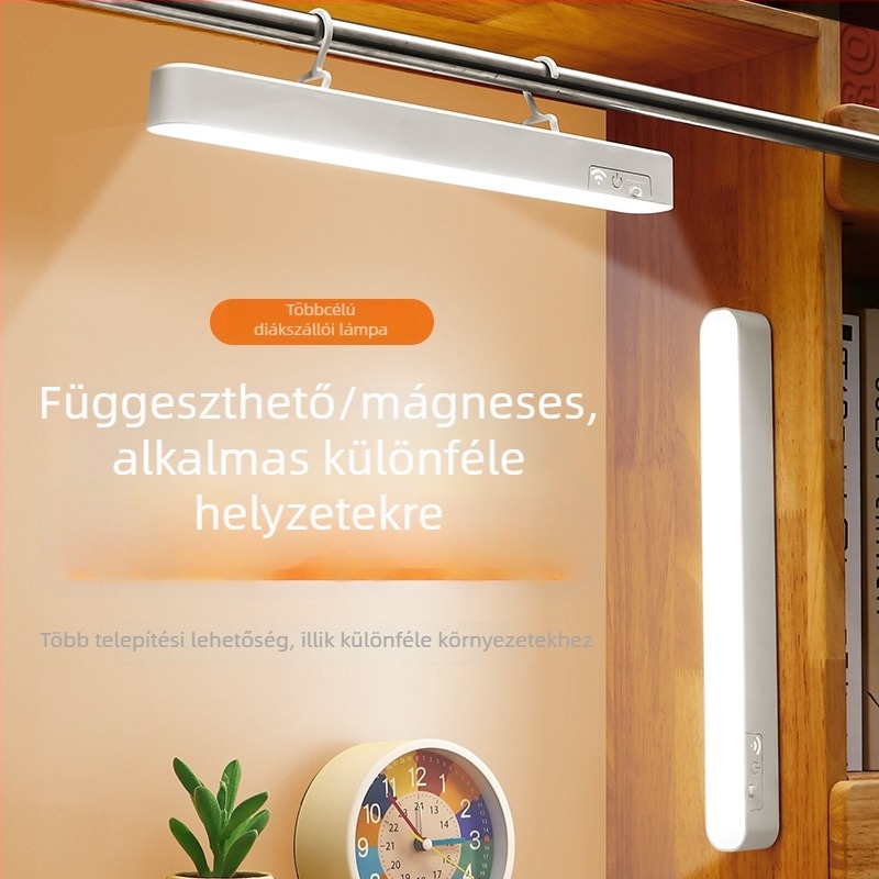 Fali lámpa az ágy mellé kollégiumban, 6W, 5V, érintéses kapcsoló, beépített akkumulátor