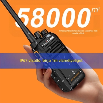 Lu Yitong vízálló walkie-talkie, 18W, 400-480 MHz, 16 csatorna, 5-10 km hatótávolság, 5000 mAh akkumulátor