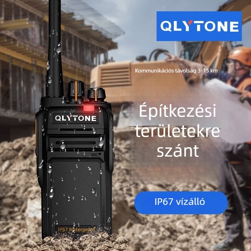Lu Yitong vízálló walkie-talkie, 18W, 400-480 MHz, 16 csatorna, 5-10 km hatótávolság, 5000 mAh akkumulátor