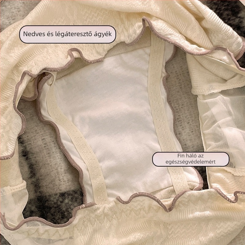 Női középmagas viszkóz alsónemű, színazonos mintázat, pamut alátét a szeméremtájékon, légáteresztő