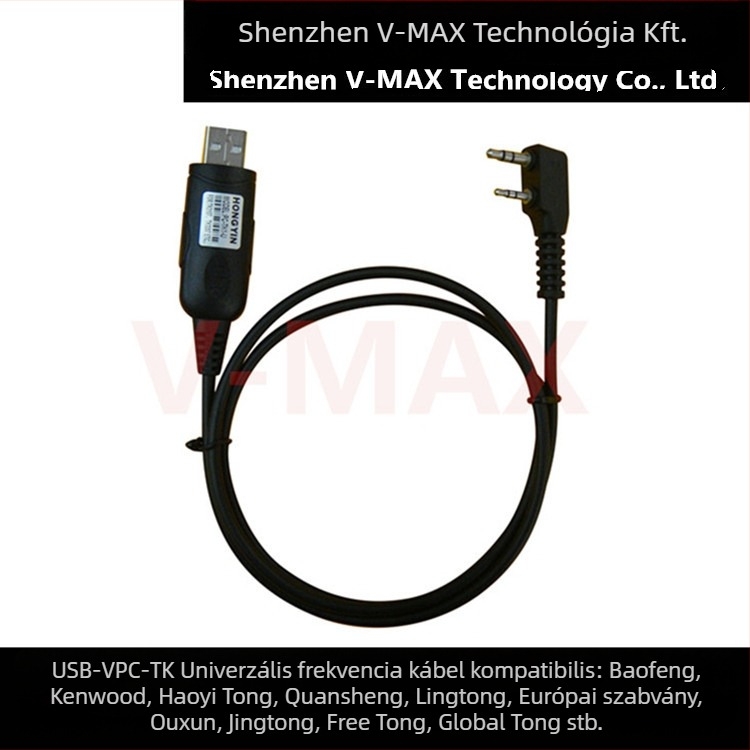 V-MAX TK Head USB kábel frekvenciák írására az interkom programozásához