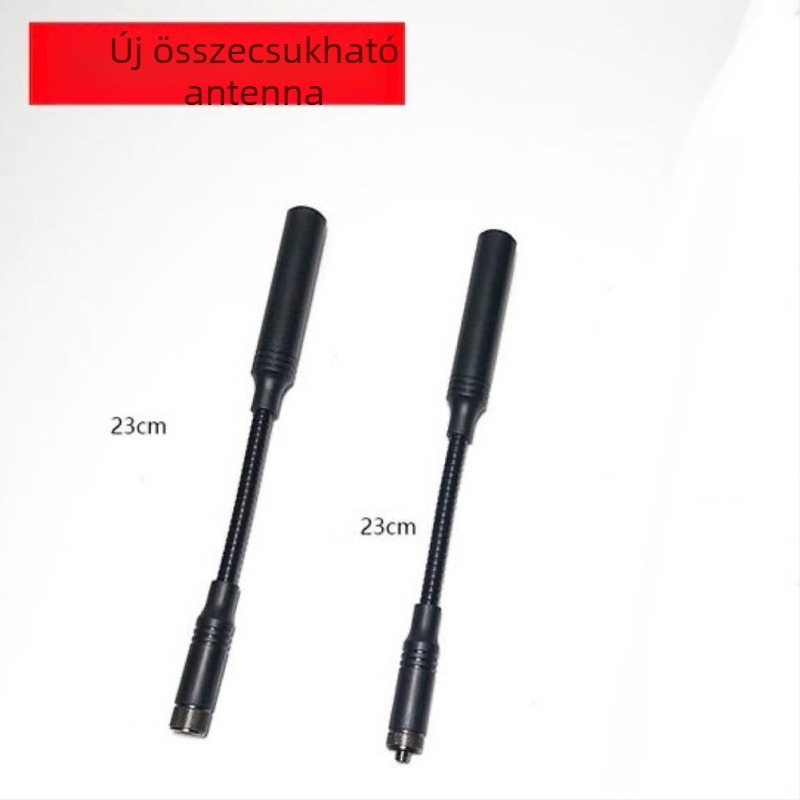 UV bevonatú gooseneck antenna hordozható rádióhoz, kettős hajlítás, SMA csatlakozó, 3–5 km hatótávolság, anti-interference, akkumulátor nélkül