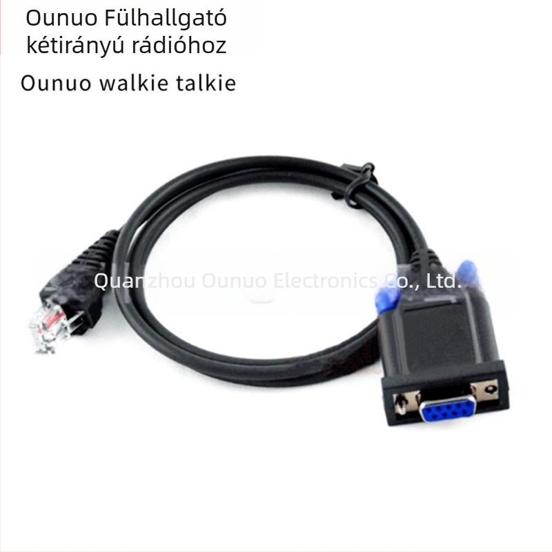 Nyolcpin-soros programozó kábel Walkie-Talkie készülékhez TK-868G/768G/TM-271A — Ouno, porálló, 1,5–3 km hatótávolság