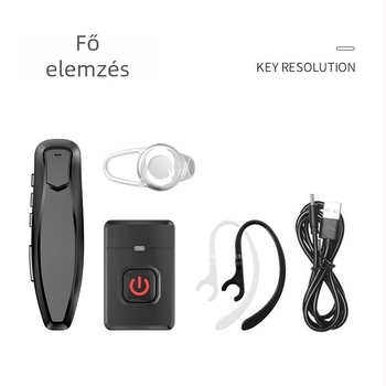 Walkie-Talkie Bluetooth vezeték nélküli headset, zavarvédelmi technológia, hatótávolság 1,5–3 km, 800 mAh Li-ion akkumulátor