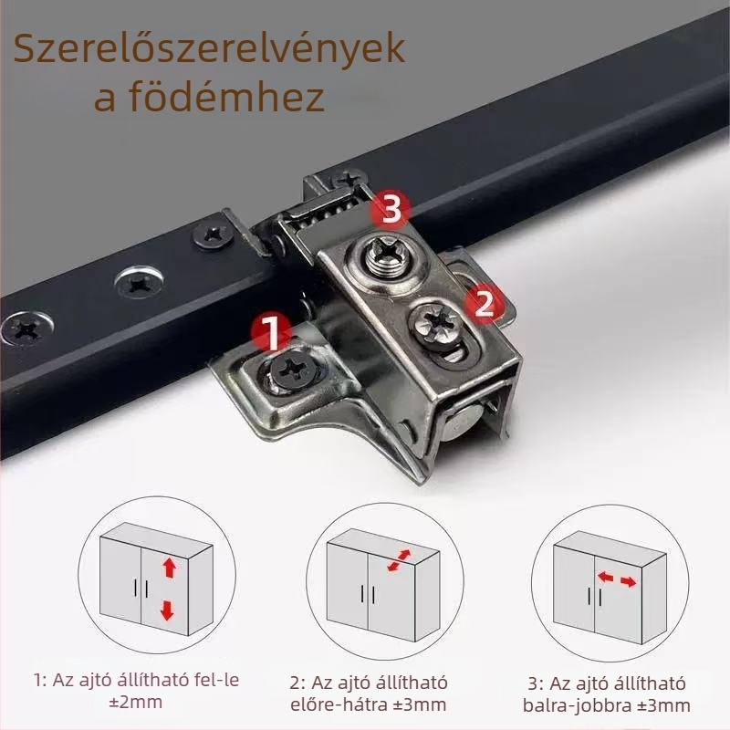 Szekrényajtó pánt – vasból, elektroplatált, 1 mm vastagságú, Lingzhi márka