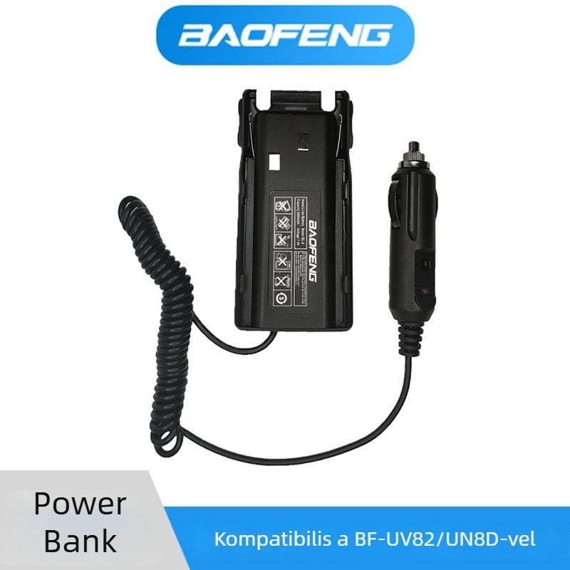 Baofeng autós töltő UV-82/UV-8D/888S/5R rádióhoz – interferenciavéd, hatótáv 1,5–3 km, akkumulátor nélkül, licencelt magáncímke, RF kimeneti teljesítmény: nincs