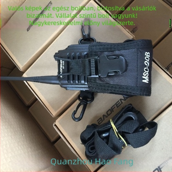 MSC-20B nylon tok walkie-talkiehoz, univerzális védőtok 5R-hez, akkumulátor nélkül, csúszásmentes, elméleti hatótáv 1,5 km