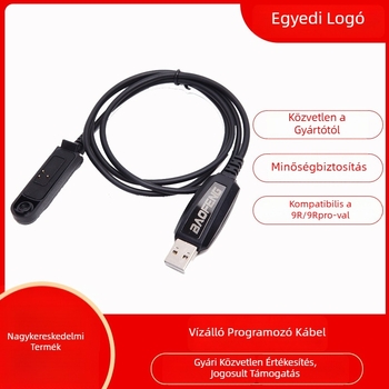 Rádiókészülékhez tartozó audio kiegészítő – frekvenciaírási vonal kompatibil UV9R, BF-9700 és A58-hoz; 5–10 km hatótávolság; univerzális akkumulátor; csúszásgátló funkció