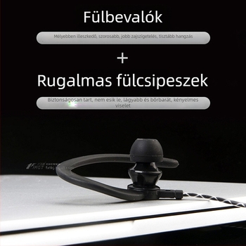 FeiXunteng audio headset PTT-vel, fülre akasztó, in-ear kialakítás, zajcsökkentés, akkumulátor nélkül, K-típusú rádióhoz, hatótáv 1,5–3 km