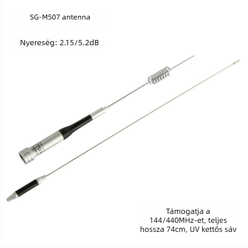 SG-M507 autórádió antenna, UV kettős szegmenssel, nagy nyereség, passzív, 50 km feletti hatótáv