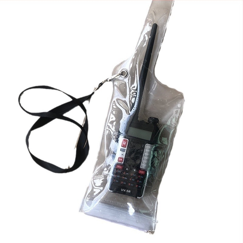 Baofeng Walkie-Talkie vízálló védőhüvely, átlátszó és porálló, univerzális modell, akkumulátor nélkül, hatótáv 1,5 km-ig