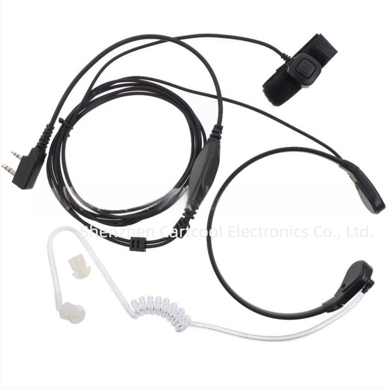 Ding Hong K Walkie-Talkie fejhallgató torokmikrofonnal, 120 cm kábel