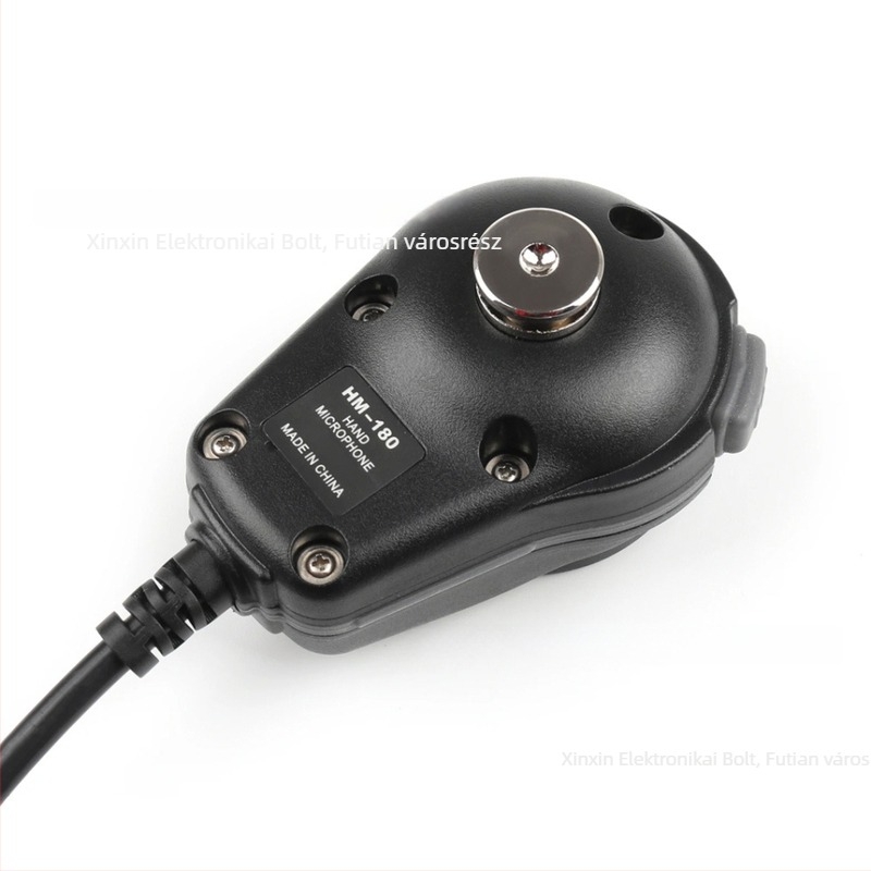 HM-180 kézi mikrofon IC-700PRO rövidhullámú rádióhoz; repülési mikrofon; porálló; hatótáv 10–50 km; akkumulátor nélkül