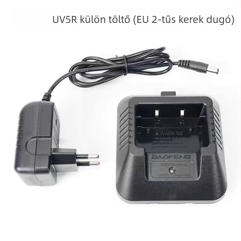 UV-5R töltő dokk EU csatlakozóval, CH-5R modell, 8.4V 500mA, kompatibilis 5RA/5RB/5RE/DM5R